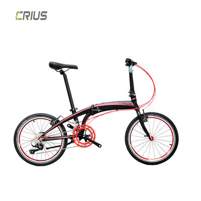 20-Zoll-Faltfahrrad mit 9 Schnellgetrieben und tragbarem Design aus Legierungsmaterial