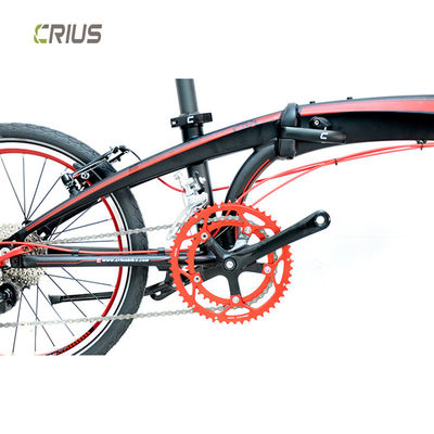 20-Zoll-Faltfahrrad mit 9 Schnellgetrieben und tragbarem Design aus Legierungsmaterial