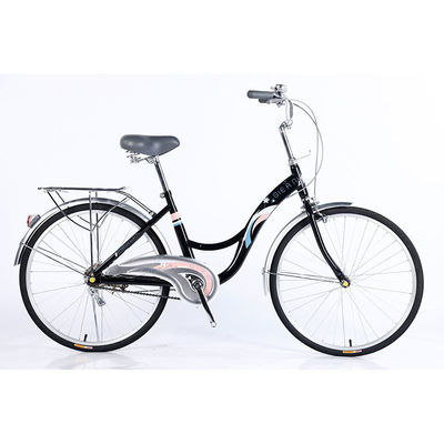 24 Stahlrahmen Einzelgeschwindigkeit Ladies Bike City Bike mit Vorder- und Hinterradscheibenbremse