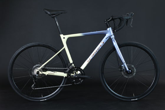 Kohlenstofffaser-Schweißrad 700C 2*9s 1*9s AL Rahmen Schöne Form AL Hub Und 10kg