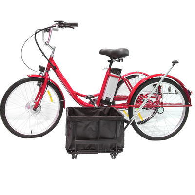 24 Zoll rosa Multifunktions-Dreifahrrad für Erwachsene mit abnehmbarem Beifahrersitz