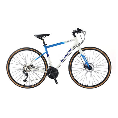 27 Geschwindigkeiten Konstruktionsgeschwindigkeit Erwachsene 700 * 35C Flat Bar Road Bike mit anpassbarer Legierungsgabel