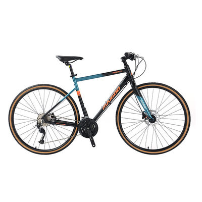27 Geschwindigkeiten Konstruktionsgeschwindigkeit Erwachsene 700 * 35C Flat Bar Road Bike mit anpassbarer Legierungsgabel