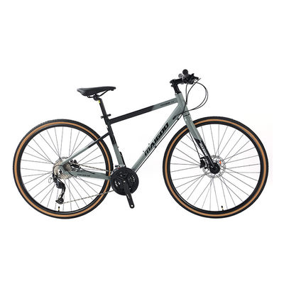 27 Geschwindigkeiten Konstruktionsgeschwindigkeit Erwachsene 700 * 35C Flat Bar Road Bike mit anpassbarer Legierungsgabel