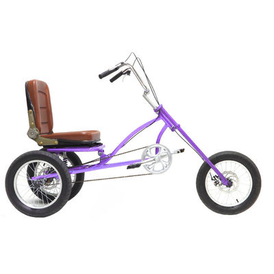 16-Zoll-Stadtrad-Dreifahrrad-Dreirad mit Scheibenbremse 160 mm und lokalem schwarzen Reifen