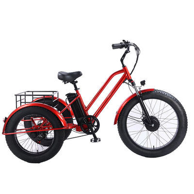 Vorder 24 Hinter 20 Schneedeckel Elektro Dreirad mit SHIMANO Rück 7-Gang und 48V15A Batterie