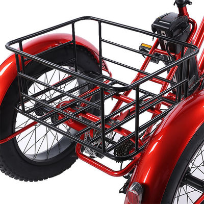 Vorder 24 Hinter 20 Schneedeckel Elektro Dreirad mit SHIMANO Rück 7-Gang und 48V15A Batterie
