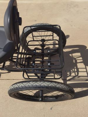 High Carbon Steel Frame 7 Geschwindigkeiten Cargo Trike mit 24 Zoll dicken Aluminium-Legierungsrädern