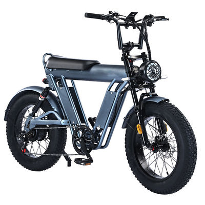 20 Zoll Fettreifen Elektrofahrrad mit 48-Volt-Aluminiumrahmen und Doppelfederung