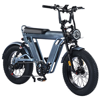 20 Zoll Fettreifen Elektrofahrrad mit 48-Volt-Aluminiumrahmen und Doppelfederung