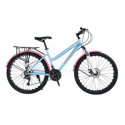 Mechanische Scheibenbremse 21 Geschwindigkeiten Stahlrahmen Mountain Road Bike für Stadtfahrrad