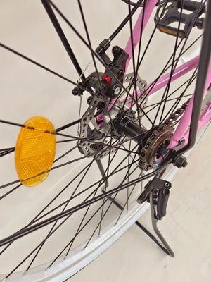 24-Zoll-Stadtfahrrad Ein-Geschwindigkeits-Stadtfahrrad Scheibenbremse mit Dynamo-Licht