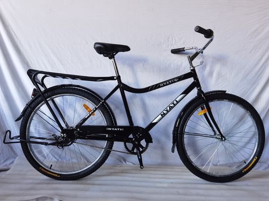 26" Schwerlastfahrrad mit Rücktrittbremse 26 Zoll Hochleistungs-Nutzrad traditionelles Lastenfahrrad mit Gepäckträger Markt-Lastenfahrrad 26 Zoll